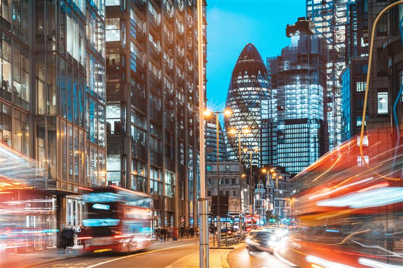 London at night