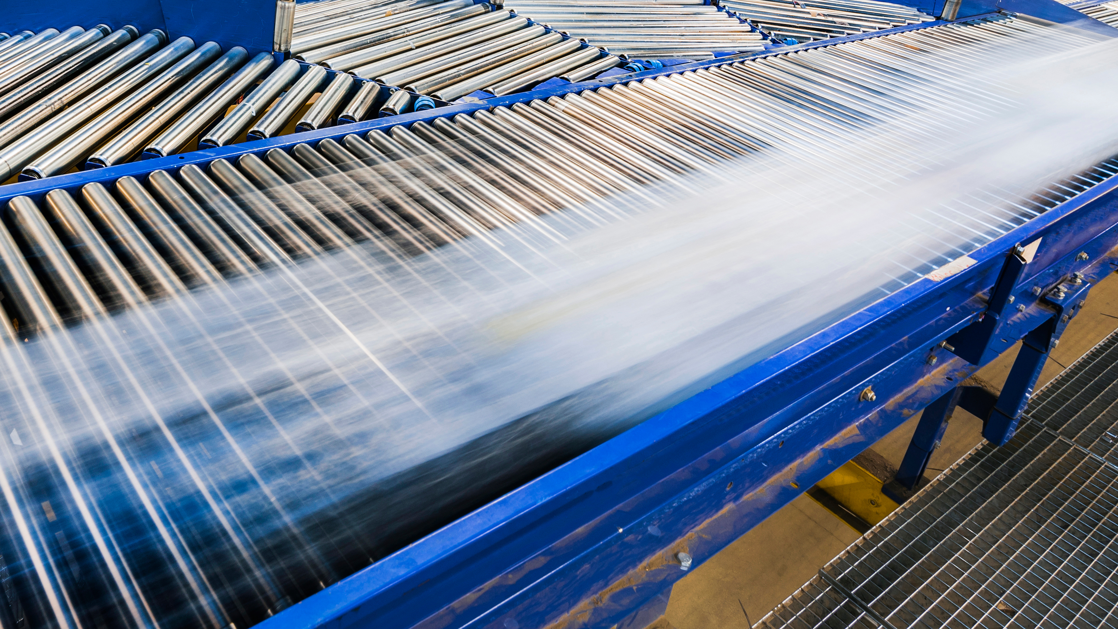 Conveyor Belt in Warehouse