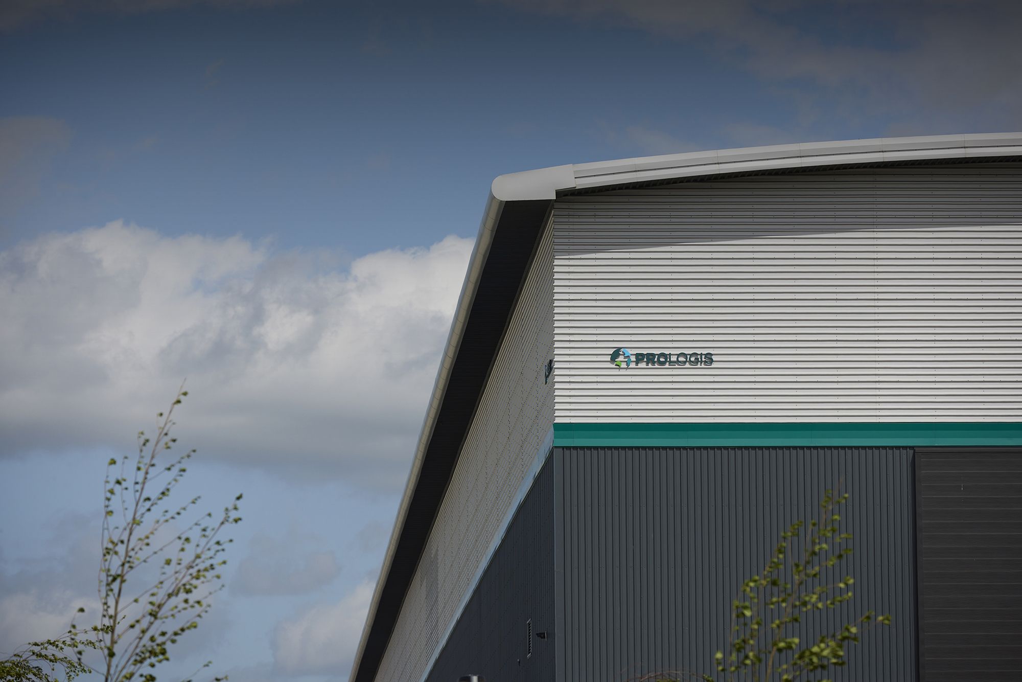 Logo on building