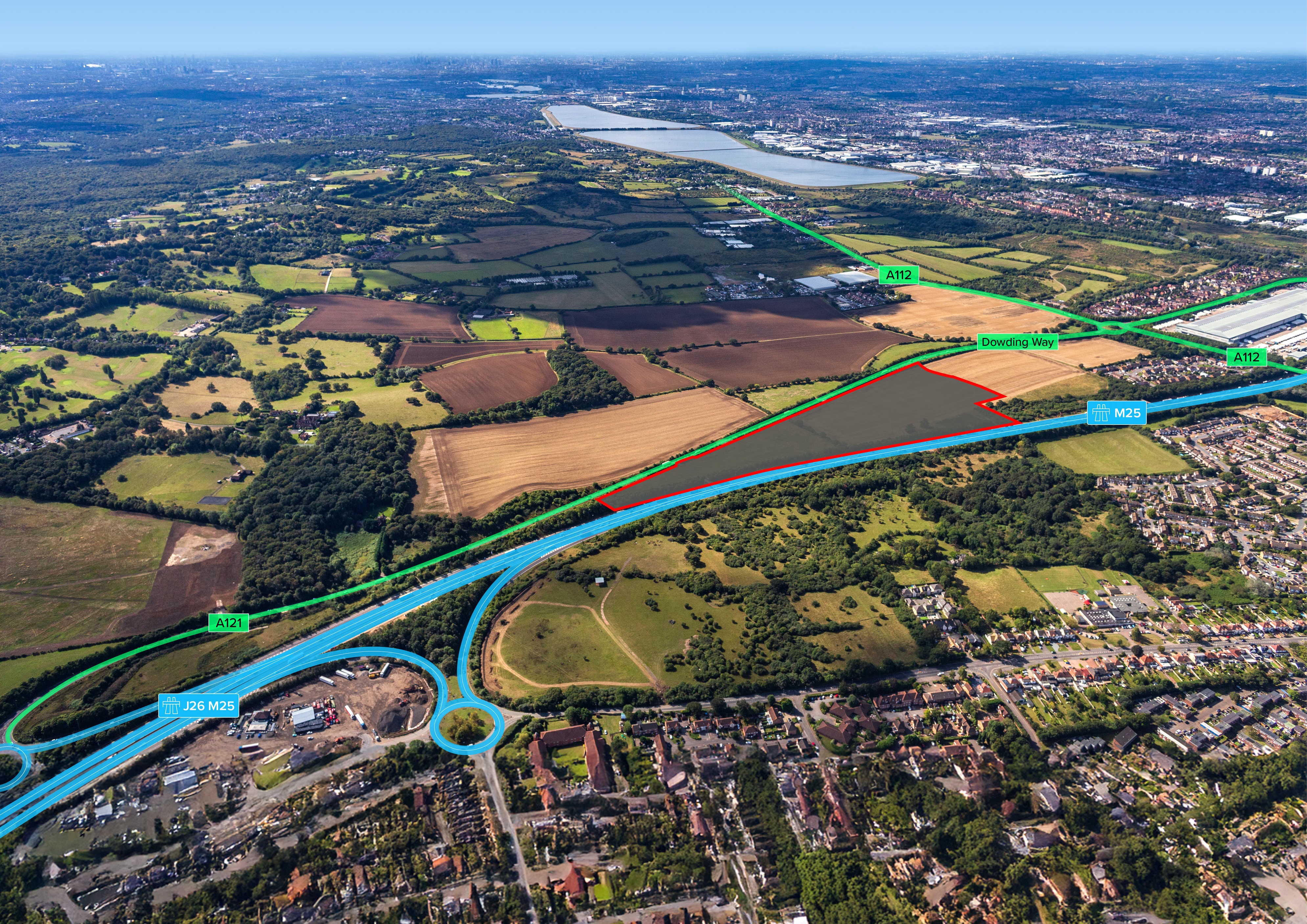 Aerial of Prologis Park Waltham Abbey site