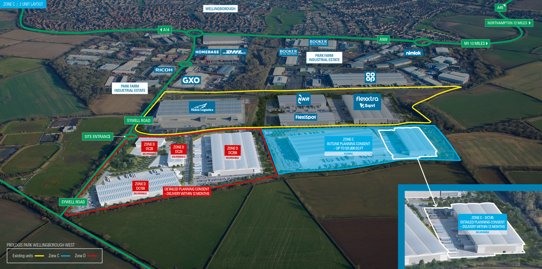 Masterplan of Prologis Park Wellingborough West