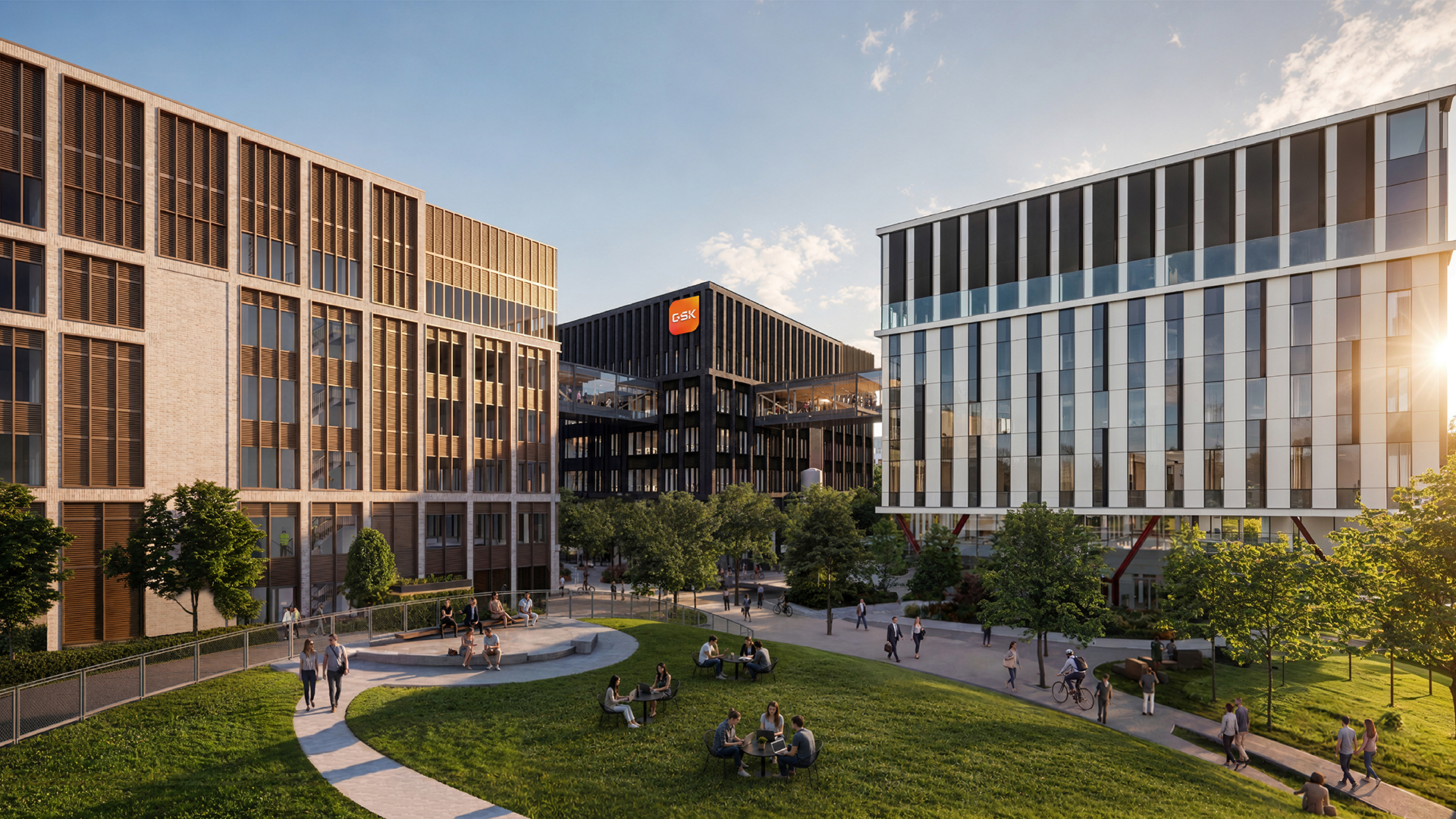 CGI of GSK Campus at Discovery Drive