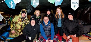 Group of Prologis employees at Landaid Sleepout