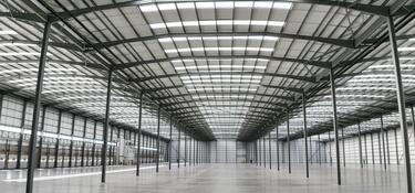 Internal photo of a warehouse at Apex Park