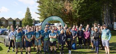 Charity Walkers at the start line