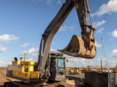 Bulldozer at a construction site