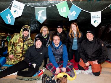 Group of Prologis employees at Landaid Sleepout
