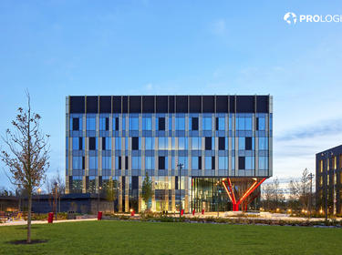 Life Science building at dusk