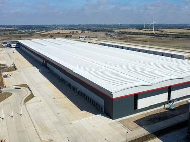 Aerial shot of DIRFT Royal Mail Super Hub