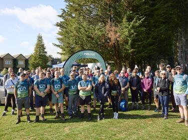 Charity Walkers at the start line