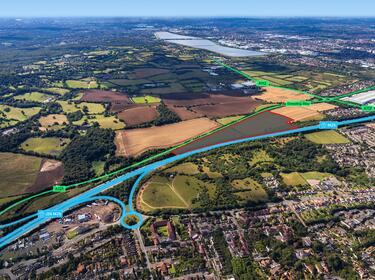 Aerial of Prologis Park Waltham Abbey site