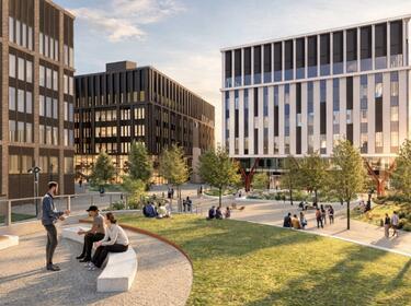CGI of 4000 Discovery Drive at Cambridge Biomedical Campus